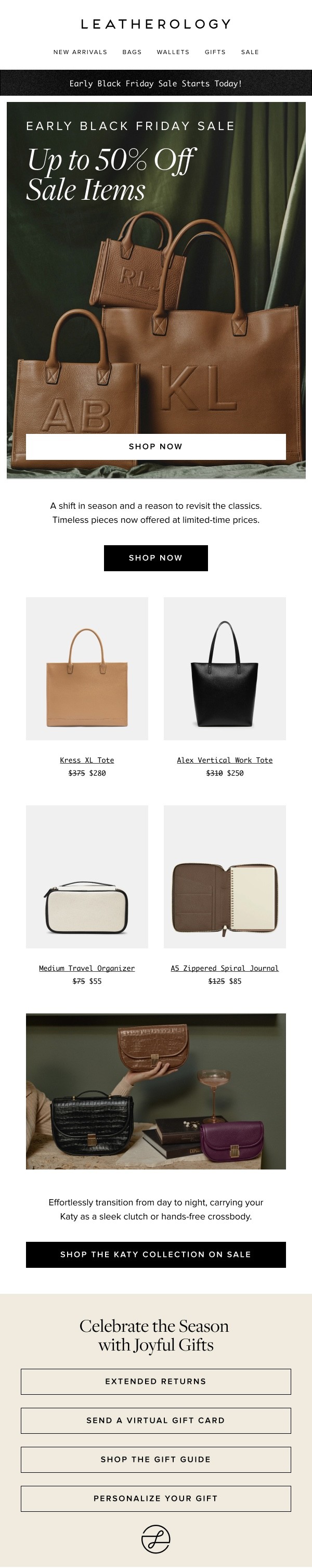 Early Black Friday Email